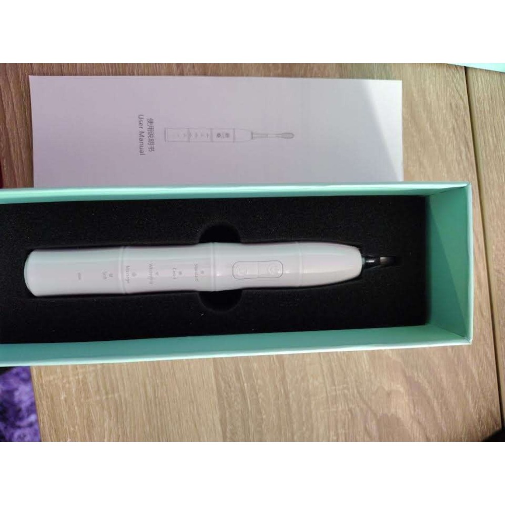 Sonic Electric Toothbrush White Multiple Modes Charging Base‎ USB Cable